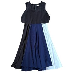 EUC Shoshanna Color Block Full Skirt Sleeveless dress Size 8